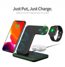 3 in 1 Wireless Charger | Charge your phone, watch and Airpods at the same time charger stand - RedSky Medical