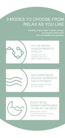 Redsky Medical Smart Neck Pillow with Heat, Massage Kneading Pillow massager with soft Cushions for Travel, Home, travel with adjustable strap wireless and rechargable - RedSky Medical